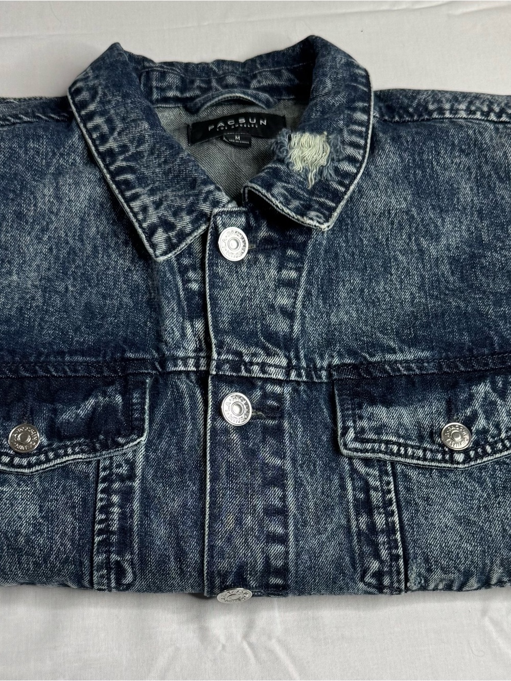 PacSun Distressed Acid-Wash Denim Jacket - Light Blue - Picture 10 of 10